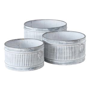 Collection de décoration d'intérieur en métal galvanisé, jardinières en fer galvanisé décoratives pour le salon - Product Image 4