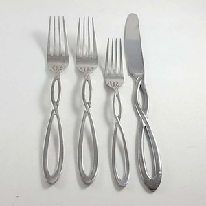New Look Stainless Steel Silver Flatware Set with Unique Handle Design Luxury Modern Look <b>Cutlery</b> for Restaurant - Product Image 1