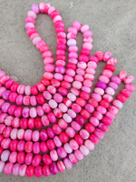 Gros Ombré Rose Opale Lisse Rondelle Perles De Pierres Précieuses Brins En Gros En Vrac 8mm Perles D'opale Naturelle Pour La Fabrication De Bijoux En Vrac