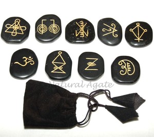 Juego de Reiki de Ágata Tallada Feng Shui en Línea, 1-2 Juegos, para el Amor, Disponible a Bajo Precio - Product Image 2