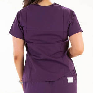 เสื้อสครับสำหรับทุกเพศเสื้อยูนิฟอร์มทางคลินิกสำหรับโรงพยาบาลแขนสั้น - Product Image 4