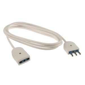 Electrical <b>Extension</b> Cord 5m H05VV-F 3x1 Mmq (16A 2P+T) White PP0385R Cable and Wires - Product Image 1