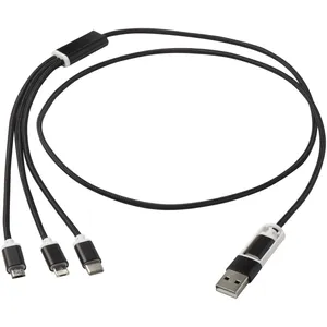 Versatile 5-1 Promotional USB Gadget Recycled Aluminum <b>Charging</b> <b>Cable</b> - Product Image 2