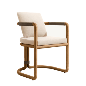 Patio extérieur en bois de teck de meubles de jardin extérieur dinant des chaises avec le style confortable de loisirs de coussin - Product Image 2