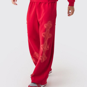 Survêtement délavé à l'acide de super qualité avec broderie en détresse 100% coton et tenue décontractée survêtement délavé à l'acide - Product Image 5