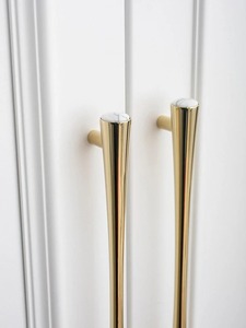 Poignée design dorée avec design blanc et bouton assorti Ensemble décoratif élégant pour la décoration intérieure et le mobilier - Product Image 3