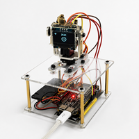 Kit de robot de bureau ESP32-S3 avec assistant vocal IA, tête rotative, écran OLED, kit de développement IoT STEM pré-testé
