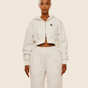 Sudaderas con Capucha Personalizadas OEM con Cierre Doble Deslizante para Mujer, Sudadera de Forro Polar al por Mayor con Etiqueta Privada OEM, Sudaderas Personalizadas de Estilo Urbano - Product Image 6