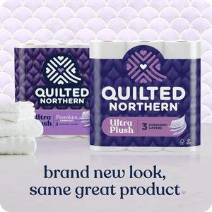 Quilted Northern Ultra Plush STF9 Wet <b>Toilet</b> Paper 6 Mega <b>Rolls</b> = 24 Regular <b>Rolls</b> 3X Thicker <b>3</b> <b>Ply</b> Soft Tissue Pulp Bamboo Pulp - Product Image 4