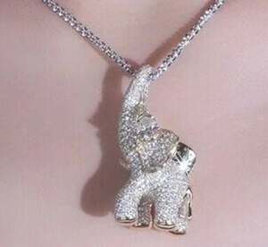 Elefante de Plata de Ley 925 helado Moissanite Fabricación de colgantes de diamantes para colgante de Diamantes Joyería de Hip Hop - Product Image 4