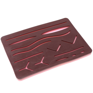 Coussin en silicone pour entraînement chirurgical avec kit de sutures, manuel de classe I pour étudiants en médecine, pour la pratique de l'injection cutanée traumatique par pistolet - Product Image 3