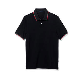 Camiseta Polo de Manga Corta para Hombre, de Alta Calidad, Color Negro, Estilo Urbano, Algodón Transpirable, Informal - Product Image 1