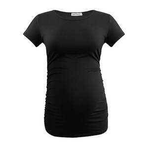 Chemises de maternité pour femmes doux à manches courtes hauts de grossesse extensible respirant vêtements décontractés attend des mamans grossesse pratique - Product Image 3