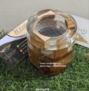 Offre Spéciale De Luxe Arabe Brûleur D'encens Nouveau Design Fabriqué À La Main Bakhoor Brûleur Boîte En Bois Résine Incrustation Aromathérapie Diffuseur En Vrac - Product Image 5