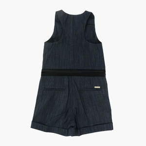 Traje Enterizo sin Mangas de Mezclilla y Algodón con Logotipo, 4 Bolsillos, Cierre de Botones, Color Azul, Trajes de Primavera-Verano, Precio de Fábrica - Product Image 3