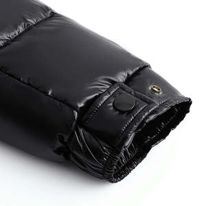 OEM Custom 100% Nylon Canvas Men's Stand Collar Puffer <b>Jacket</b> <b>Waterproof</b> <b>Thin</b> Casual Cotton-Filled Front Logo Plain Dyed - Product Image 5