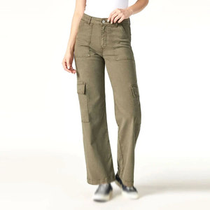 Pantalones Cargo Personalizados para Mujer, Cintura Alta, Estilo Utilitario, con Bolsillos Grandes, Ropa Casual de Calle, Venta al por Mayor - Product Image 4