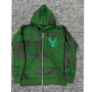 Pur coton 360G lourd pull à capuche hommes femmes couleur unie délavé à capuche pour printemps automne sport loisirs 400 hiver - Product Image 3