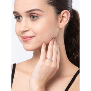 Platinum Diamond Statement <b>Ring</b> for Men's Romantic Style-CLARA Pure 925 Sterling <b>Silver</b> Luca <b>Adjustable</b> Gift for Women Girls - Product Image 3