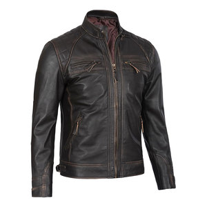 High Performance Men's Leather Bomber <b>Jacket</b> with Stand Collar and Hooded Design for Travel and Casual Use - Product Image 6