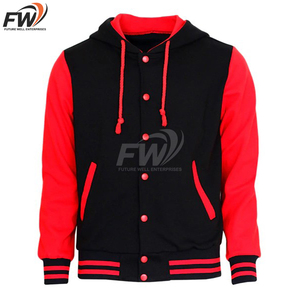 แจ็คเก็ตวิซาร์ดขายดี แจ็คเก็ตวิซาร์ดขนแกะสไตล์เท่ห์สำหรับฤดูหนาว แจ็คเก็ตวิซาร์ดเบสบอลบอมเบอร์สำหรับผู้ชาย - Product Image 2
