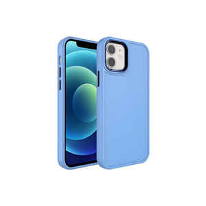 Étui de luxe Netzy Hard SAFARI Botox pour iPhone 12 bleu avec cadre et boutons métalliques uniques, étuis pour téléphone portable - Product Image 1