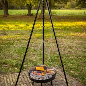 <span class=keywords><strong>Brasero</strong></span> en acier multifonctionnel pour barbecue, trépied <span class=keywords><strong>vertical</strong></span> réglable pour l'extérieur, barbecue à charbon de bois suspendu, foyer de camping portable - Product Image 1