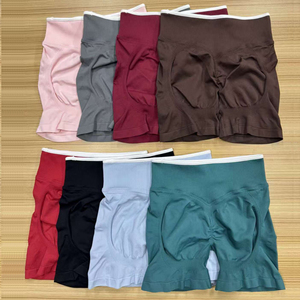 Conjunto de Yoga para mujer de secado rápido transpirable de tela, pantalones cortos de cintura alta con Control de barriga y mallas, conjunto de Fitness, ropa activa - Product Image 3