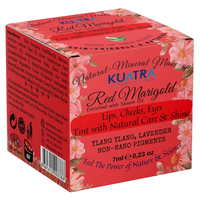 Palet Rias Mata Kuatra Red Marigold Herbal Radiance Luminous Mineral Nourishing Hydrating OEM/ODM Multifungsi Pigmentasi Tinggi