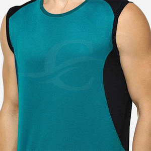 Débardeur d'été de haute qualité OEM pour hommes, vêtements de fitness tricotés et respirants, haut tendance décontracté sans manches - Product Image 4