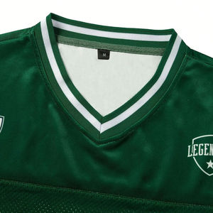 Camiseta de fútbol de poliéster 100% de alta calidad, transpirable y de manga corta, tarifa barata al por mayor para uniforme de fútbol - Product Image 3