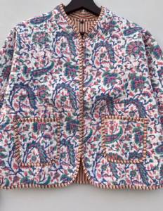 Chaqueta Bomber acolchada bordada de algodón hecha a mano para mujer, cuello levantado, informal, Diseño Artesanal, característica cálida - Product Image 5