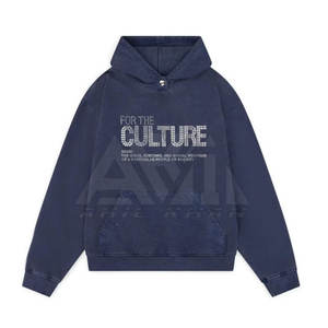 Sweat-shirts en coton et polyester pour hommes avec strass d'hiver - Polaire de haute qualité Logo personnalisé et service OEM/ODM - Product Image 1