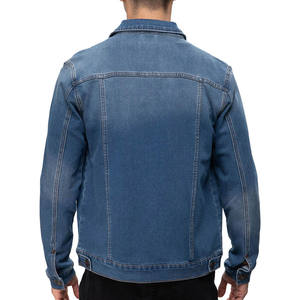 Veste d'hiver Nouvelle arrivée Veste en jean de haute qualité pour hommes Grande taille Manches longues ajustables Col rabattu Veste en jean pour hommes - Product Image 2