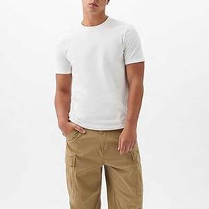 T-shirt pour homme, coupe classique, vêtements de travail, 100% coton, respirant, écologique - Product Image 1