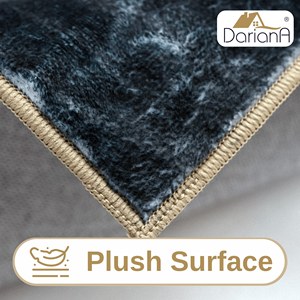 Alfombra de Felpa Gris con Diseño Floral DarianA, 60x90 cm, Poliéster Suave, Delgada, Antideslizante, Lavable a Máquina, Base de Látex Moderna, Rectangular, para Uso Doméstico - Product Image 5