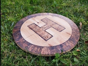 New Arrival Drone Landing Pad Stand Round <b>Wooden</b> Decorative <b>Rustic</b> Handcrafted Design Single Piece - Product Image 1
