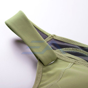 Soutien-gorge de sport écologique à maintien élevé, respirant, avec logo frontal, en Spandex/Nylon, vêtement de sport personnalisable, faible MOQ - Product Image 5