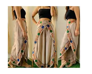 Women Dhoti Salwar Palazzo Traditional Designer Rayon Pakistani Indian Bottom Wear Dress Girls Patiala Punjabi Style Party Wear