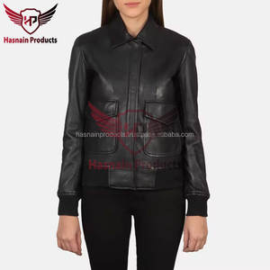 Meilleure vente de haute qualité femmes College Bomber veste personnalisable tissu laine doublure cuir manches coton remplissage respirant - Product Image 4