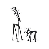Sculpture décorative de noël Ornements de renne en métal doré de qualité supérieure pour la décoration intérieure Accents Sculpture de décoration de table