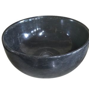 อ่างล้างหน้าทรงกลมพอร์ซเลนสีดำทำมือ ผลิตภัณฑ์ Artisan II เป็นมิตรกับสิ่งแวดล้อม คุณภาพสูง ดีไซน์ทันสมัย หรูหรา เหมาะสำหรับห้องน้ำ - Product Image 1