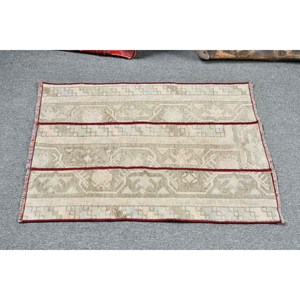 Alfombra Vintage, Alfombra Turca de 2x3.1 pies, Alfombra de Lana con Diseño de Camuflaje Gris - Product Image 3