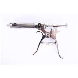 เข็มฉีดยาโลหะสัตวแพทย์แบบใช้ซ้ำได้ตามหลักสรีรศาสตร์พร้อมการตั้งค่าปริมาณที่ปรับได้ - Product Image 1