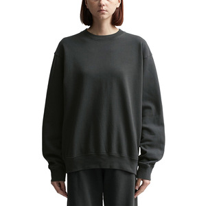 Sudadera de manga larga con cuello redondo de lana para mujer de invierno personalizada con gráfico de letras de cristal, diseño informal ecológico de gran tamaño - Product Image 5