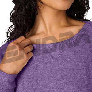 Sweat-shirt pour femme en tissu respirant violet, coupe décontractée, style streetwear décontracté, à porter tous les jours, confortable, tendance pour toutes les saisons, achetez maintenant - Product Image 4