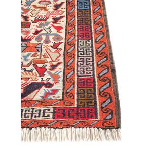 Kiaan 9x12 Hand Knotted Wool & <b>Silk</b> Medallion Rug Pae-5294 in <b>Red</b> & Orange for Teens for Home Living Room Decorations - Product Image 4