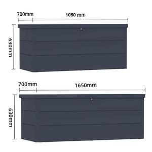 Boîte <span class=keywords><strong>de</strong></span> rangement <span class=keywords><strong>de</strong></span> <span class=keywords><strong>jardin</strong></span> <span class=keywords><strong>en</strong></span> <span class=keywords><strong>acier</strong></span> galvanisé, <span class=keywords><strong>coffre</strong></span> à outils <span class=keywords><strong>de</strong></span> <span class=keywords><strong>jardin</strong></span> personnalisé, noir, grande capacité, design industriel moderne, rangement extérieur pour patio - Product Image 6