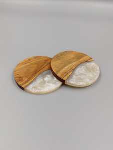 Sous-verres en résine de bois faits à la main de qualité supérieure forme de couleur personnalisée bols de bureau polyvalents écologiques élégants de luxe - Product Image 2