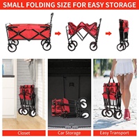 Chariot de plage pliable de grande capacité pour le camping, personnalisé, à usage intensif, pour le jardinage et l'extérieur
